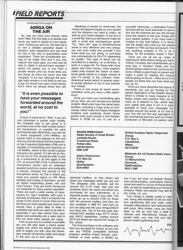 Amiga User International Volume 2, Number 9, September 1988 p40